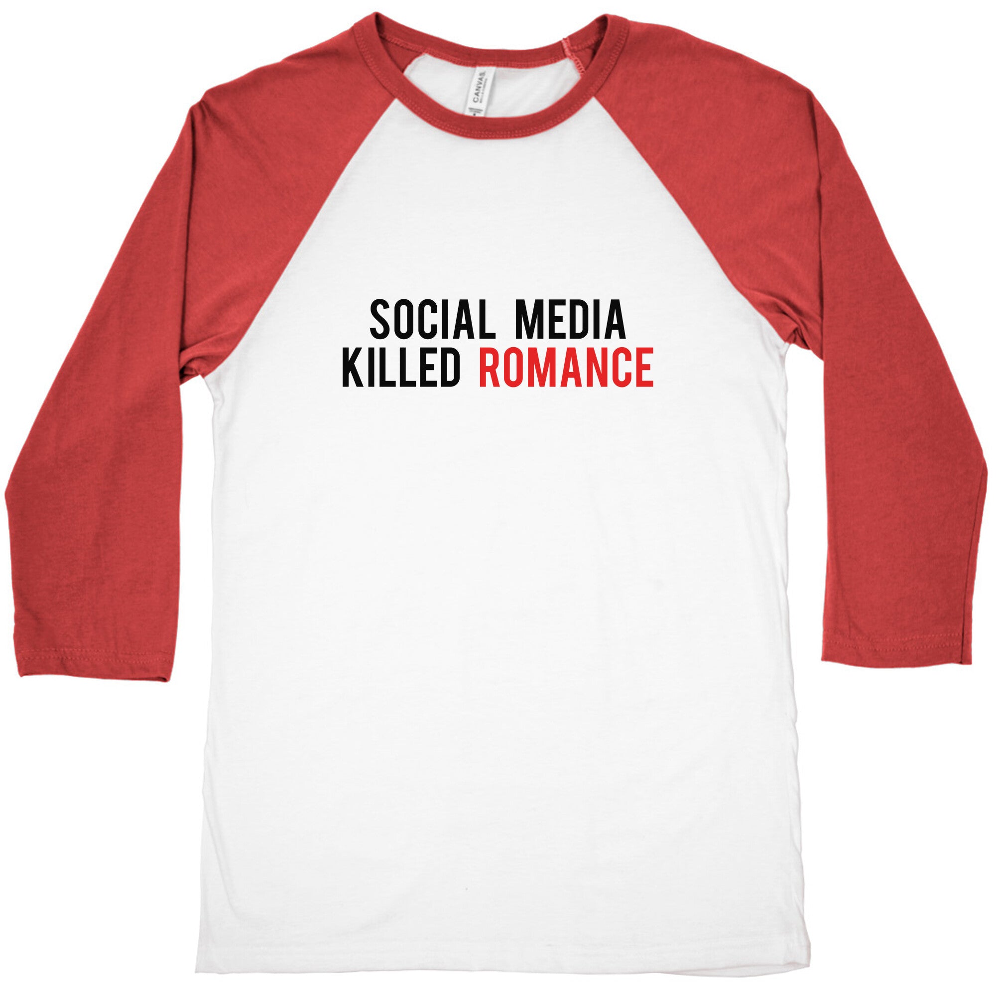 Social Media Killed Romance Baseball Tee